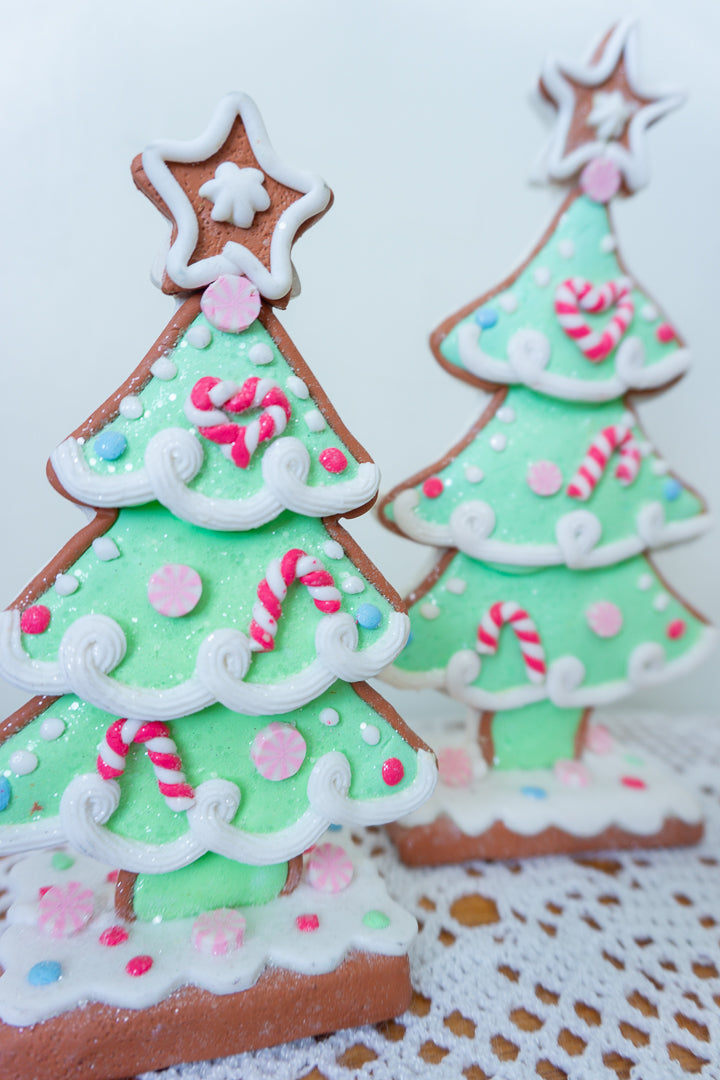 Green Claydough Christmas Tree Trio