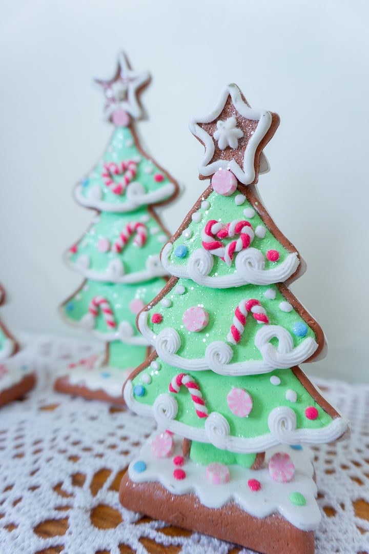 Green Claydough Christmas Tree Trio