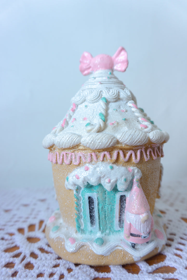 Pink Cupcake Gingerbread House