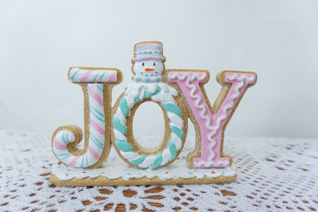 Joy Gingerbread Sign