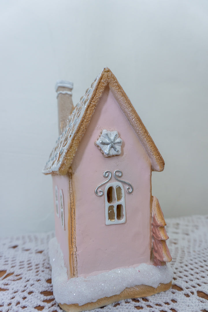 Pastel Pink Gingerbread House