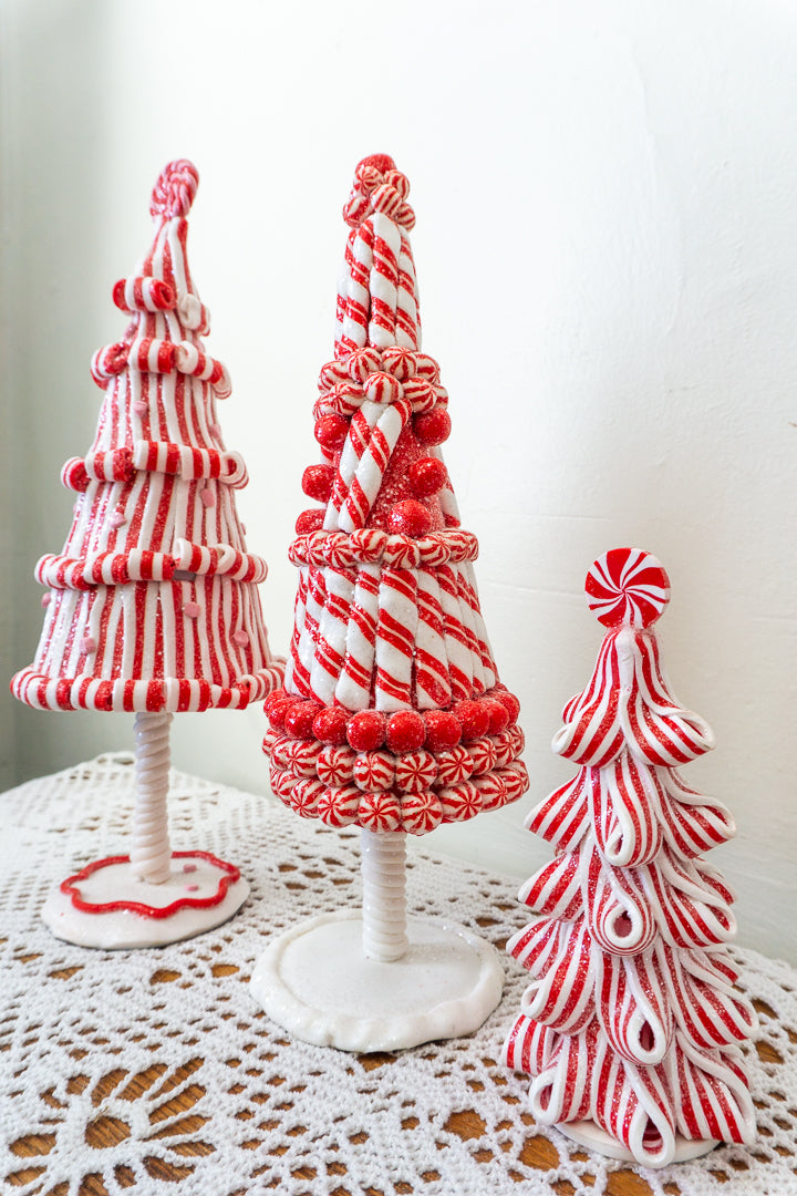 Peppermint Candy Claydough Christmas Tree Set