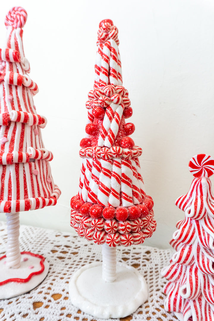Peppermint Candy Claydough Christmas Tree Set