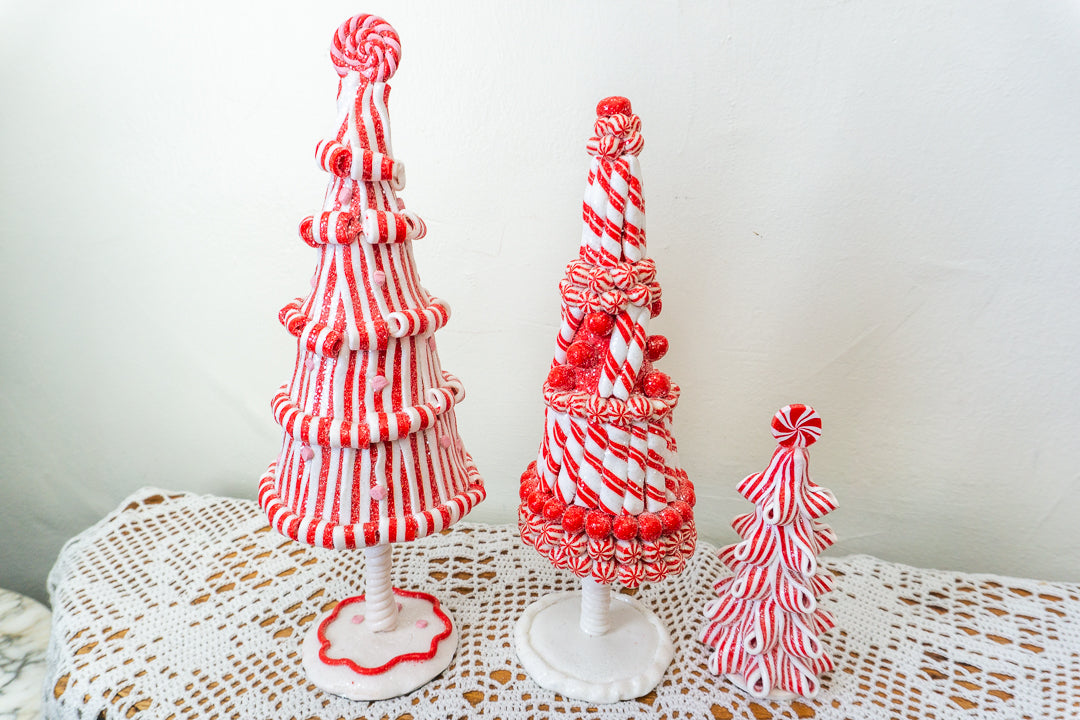 Peppermint Candy Claydough Christmas Tree Set