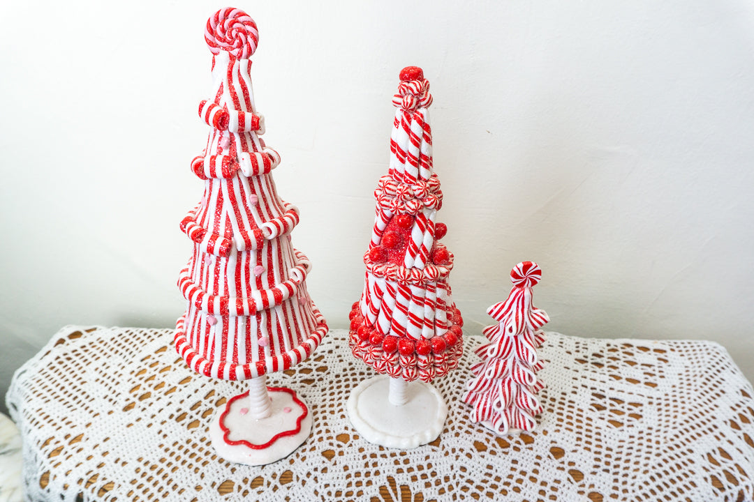 Peppermint Candy Claydough Christmas Tree Set