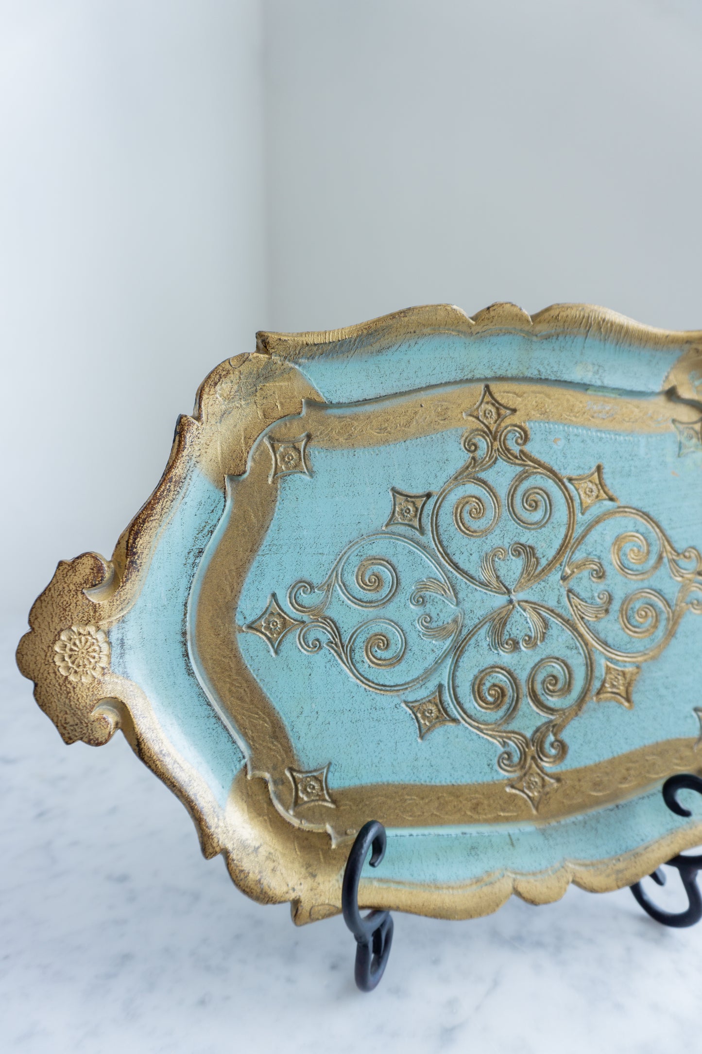 Florentine Gilded Decorative Tray, Made in Italy