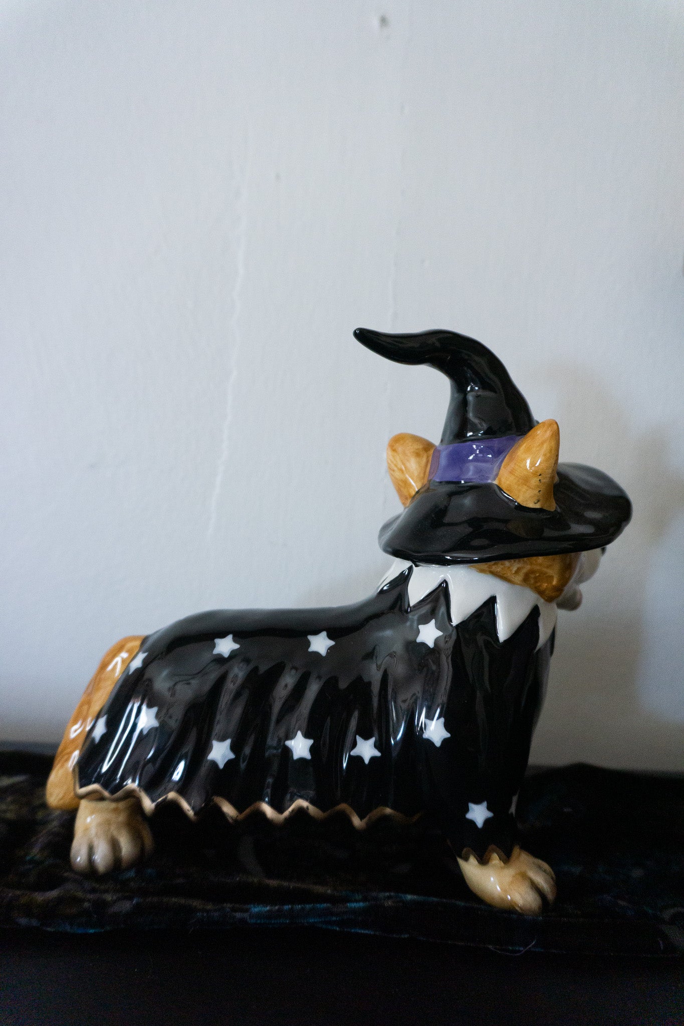 Blue Sky Corgi Wizard Witch Ceramic Dog