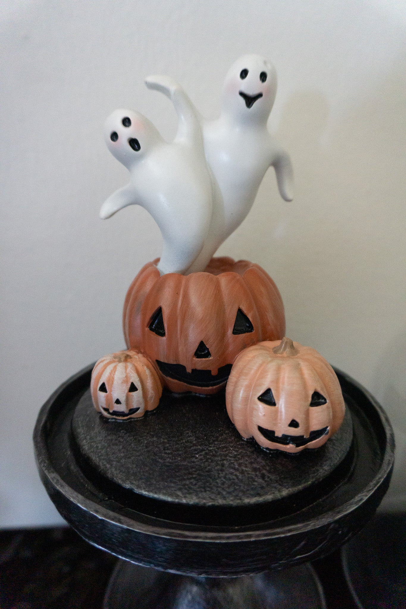 Vintage Style Ghosts & Pumpkin Cloche