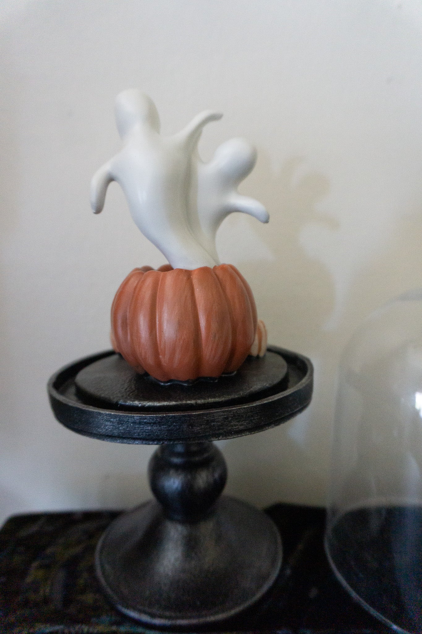 Vintage Style Ghosts & Pumpkin Cloche