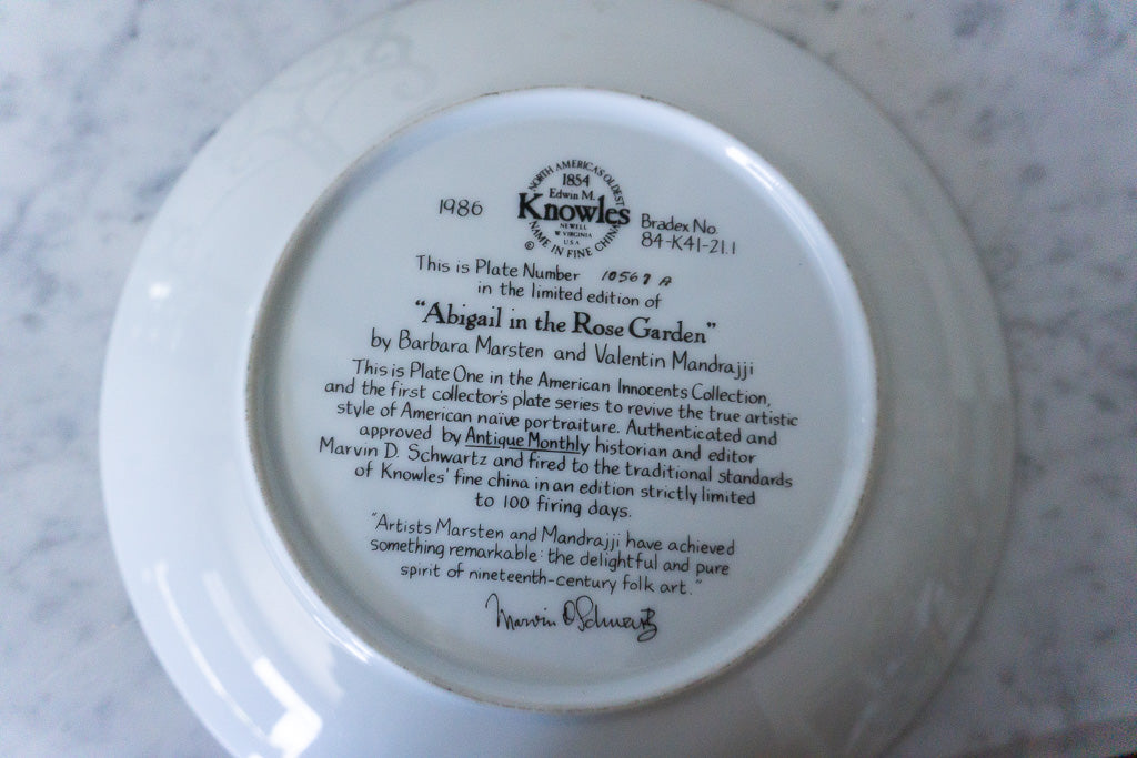 Girl at English Manor Decorative Plate