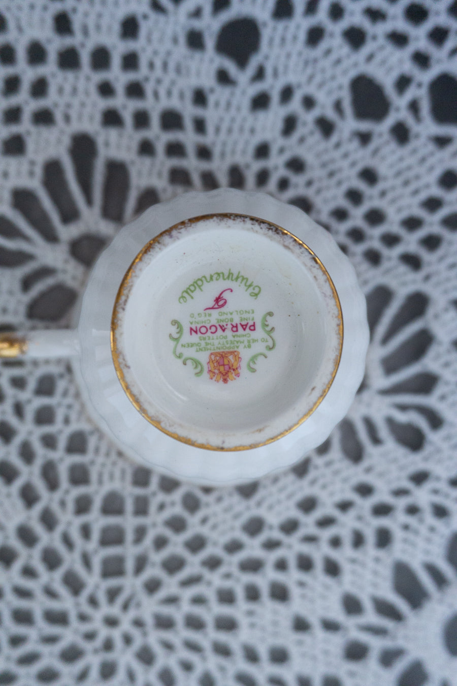 Cottage Paragon Chippendale Teacup and Saucer Set