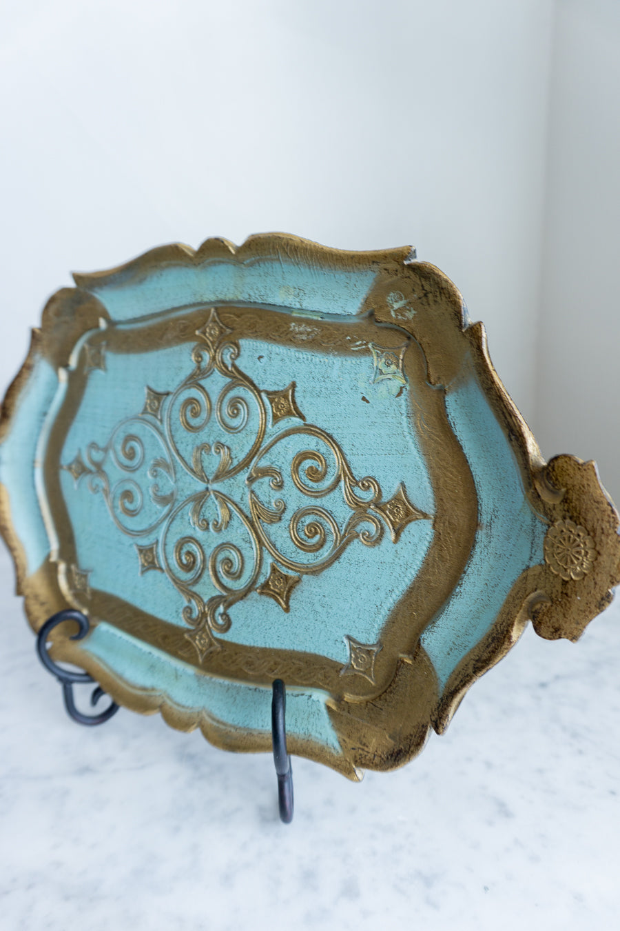Florentine Gilded Decorative Tray, Made in Italy