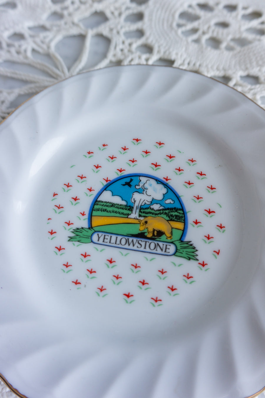 Vintage Yellowstone National Park Souvenir Plate