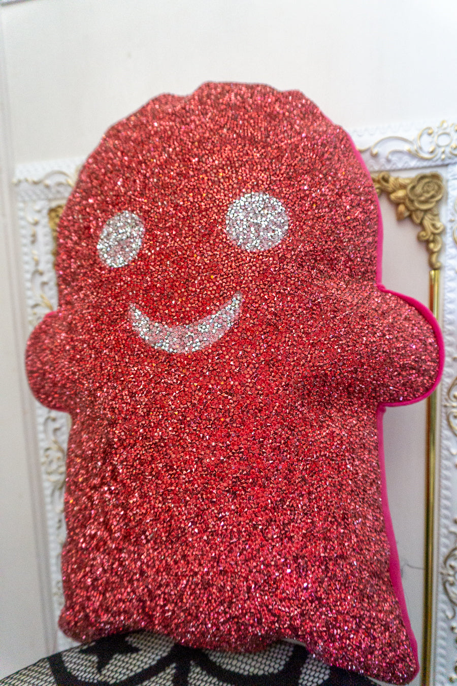 Pink Sparkle Ghost Pillow
