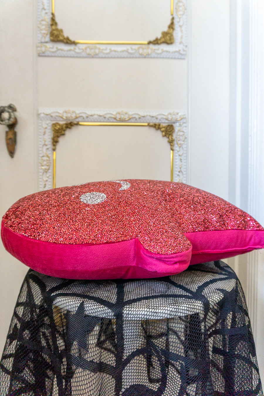 Pink Sparkle Ghost Pillow