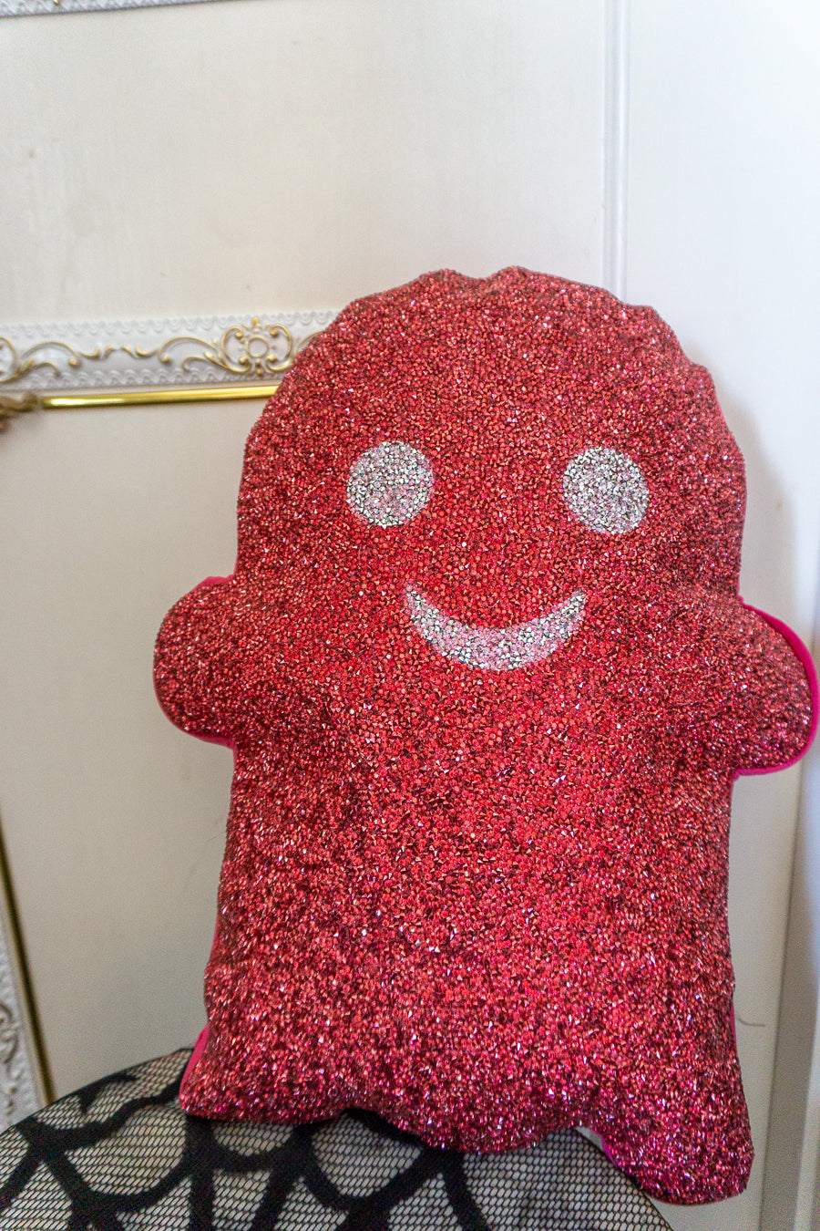 Pink Sparkle Ghost Pillow