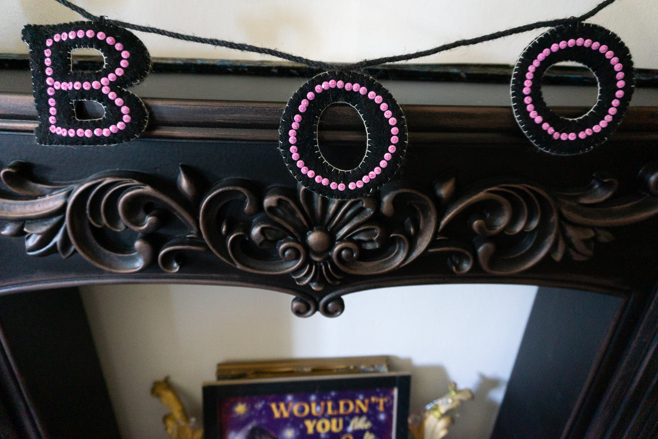 Boo Ghost Felt Garland