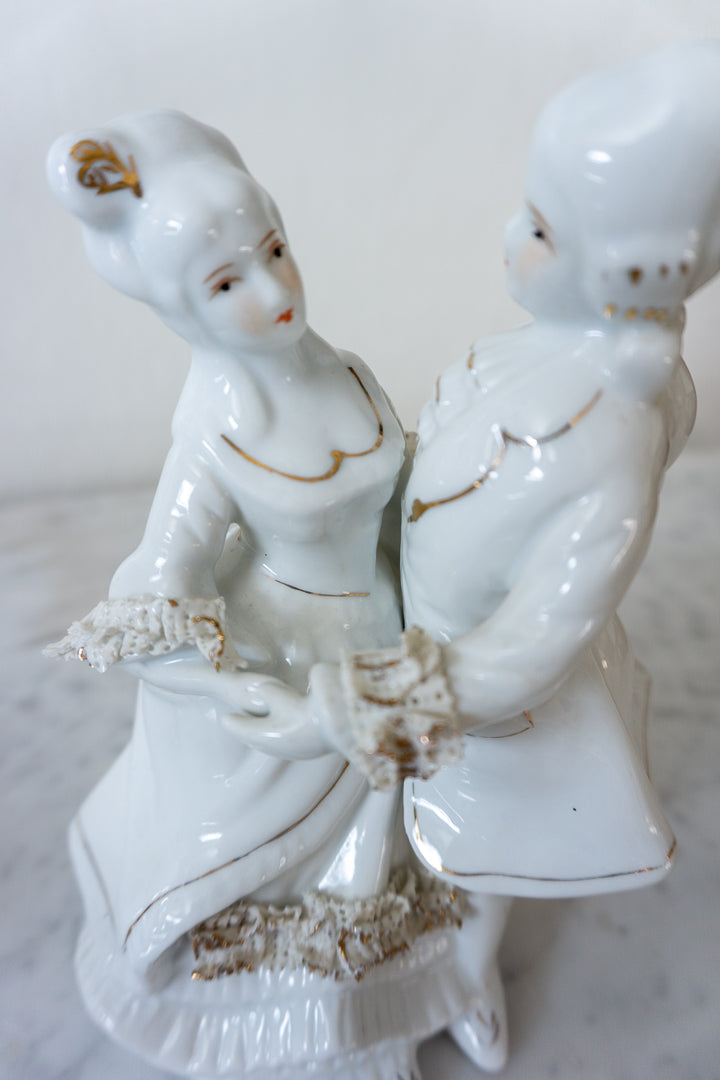 Victorian Porcelain Dancing Couple Figurine