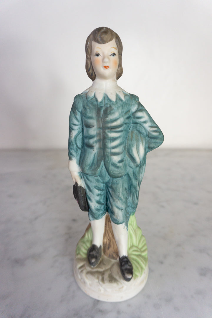 Pinkie and Blue Boy Hand-Painted Porcelain Figurines