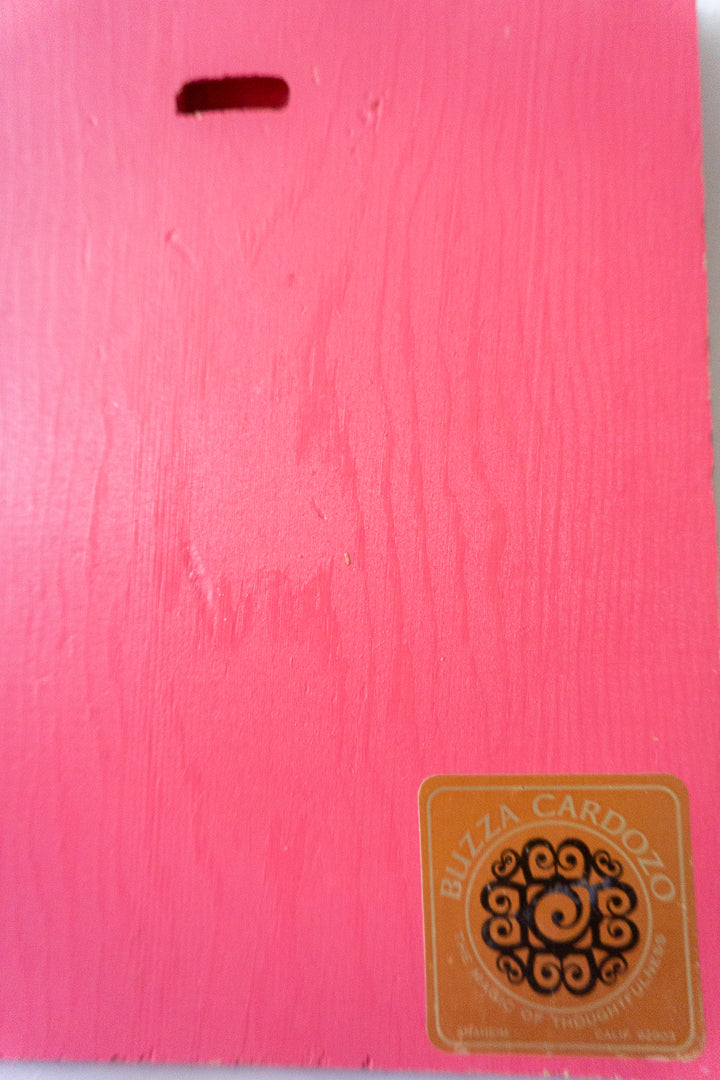 Pink Keats Wooden Plaque