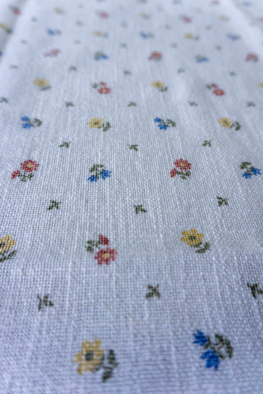 Austrian Floral Tablecloth with Crochet Lace Edging