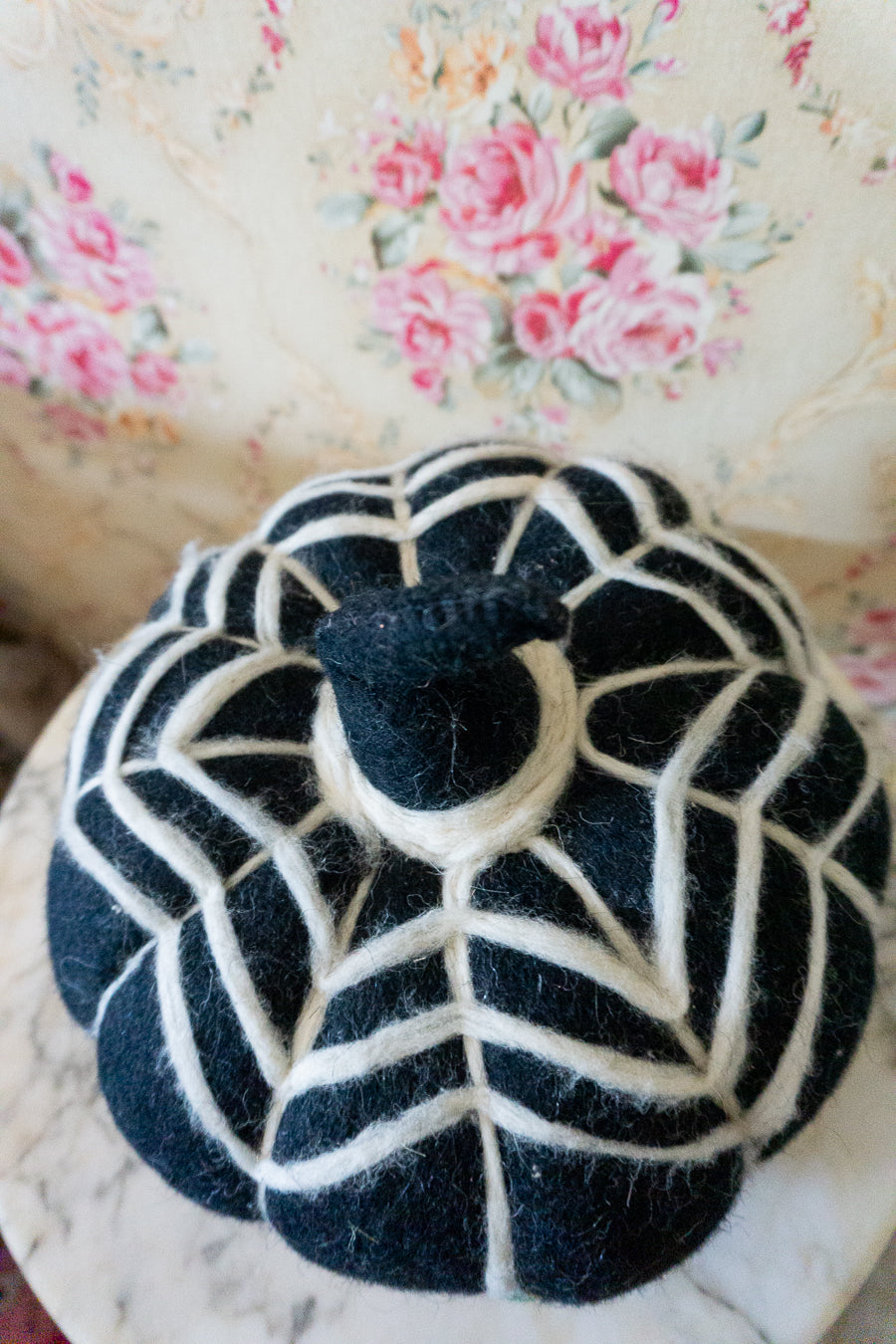 Black and White Felt Pumpkin