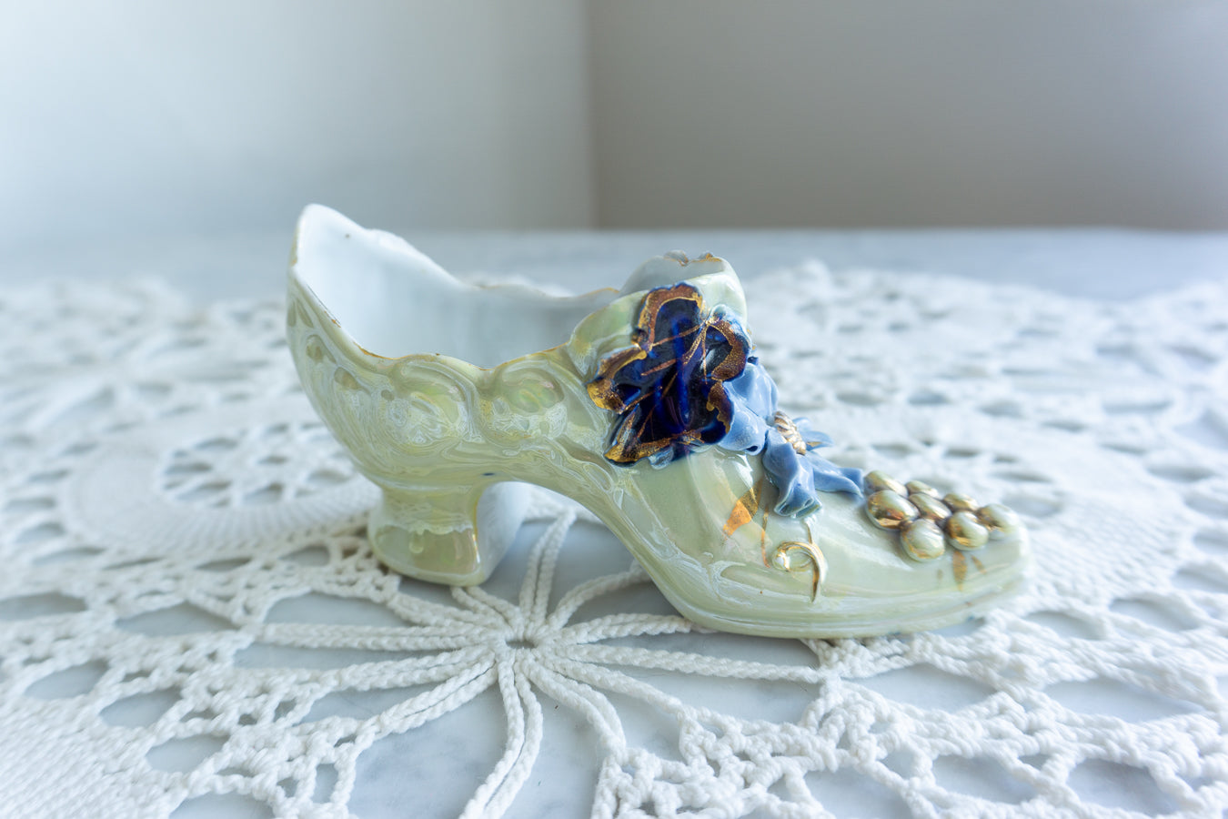 Iridescent Porcelain Shoe, Made in Germany