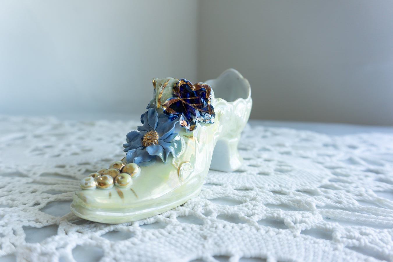Iridescent Porcelain Shoe, Made in Germany
