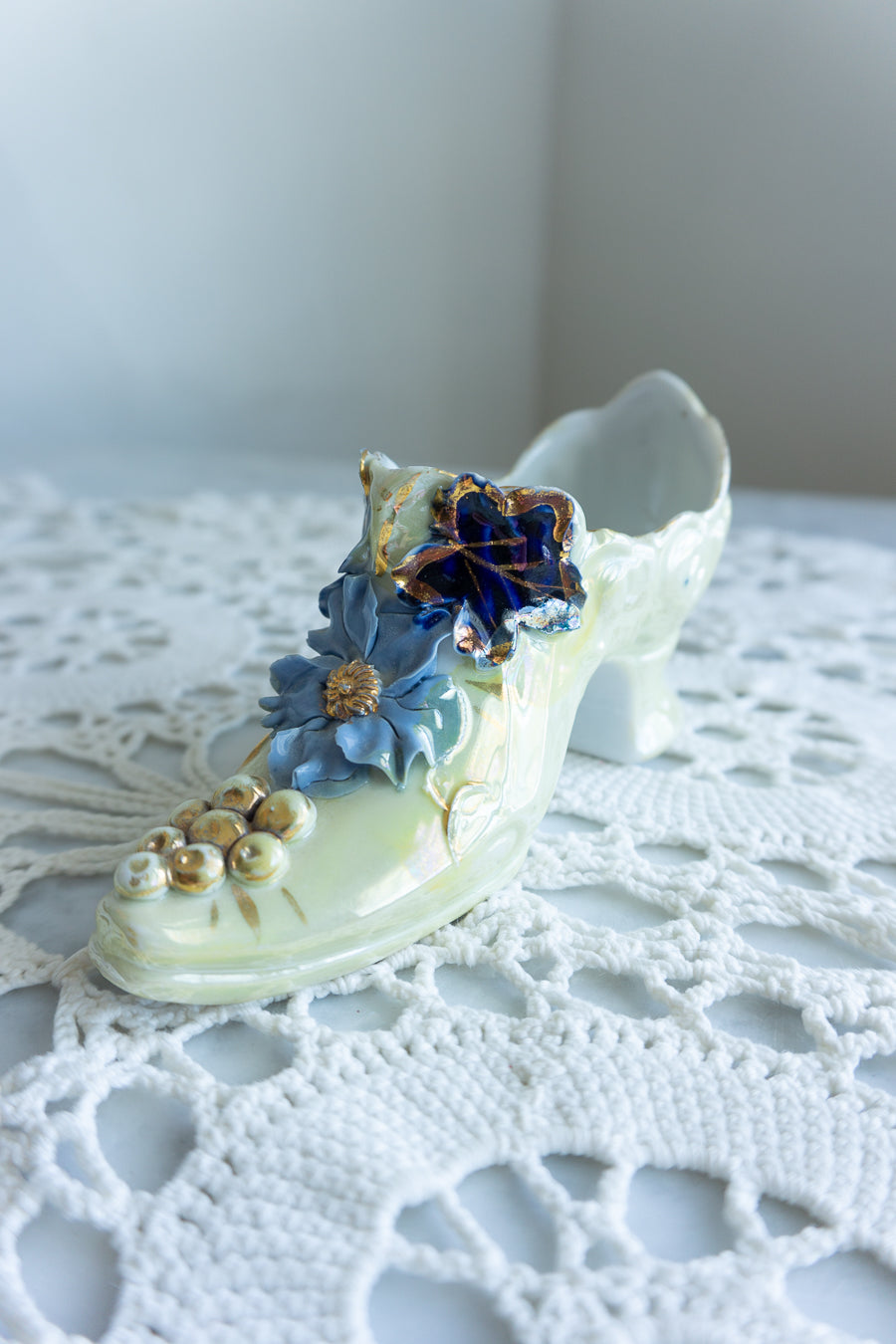 Iridescent Porcelain Shoe, Made in Germany