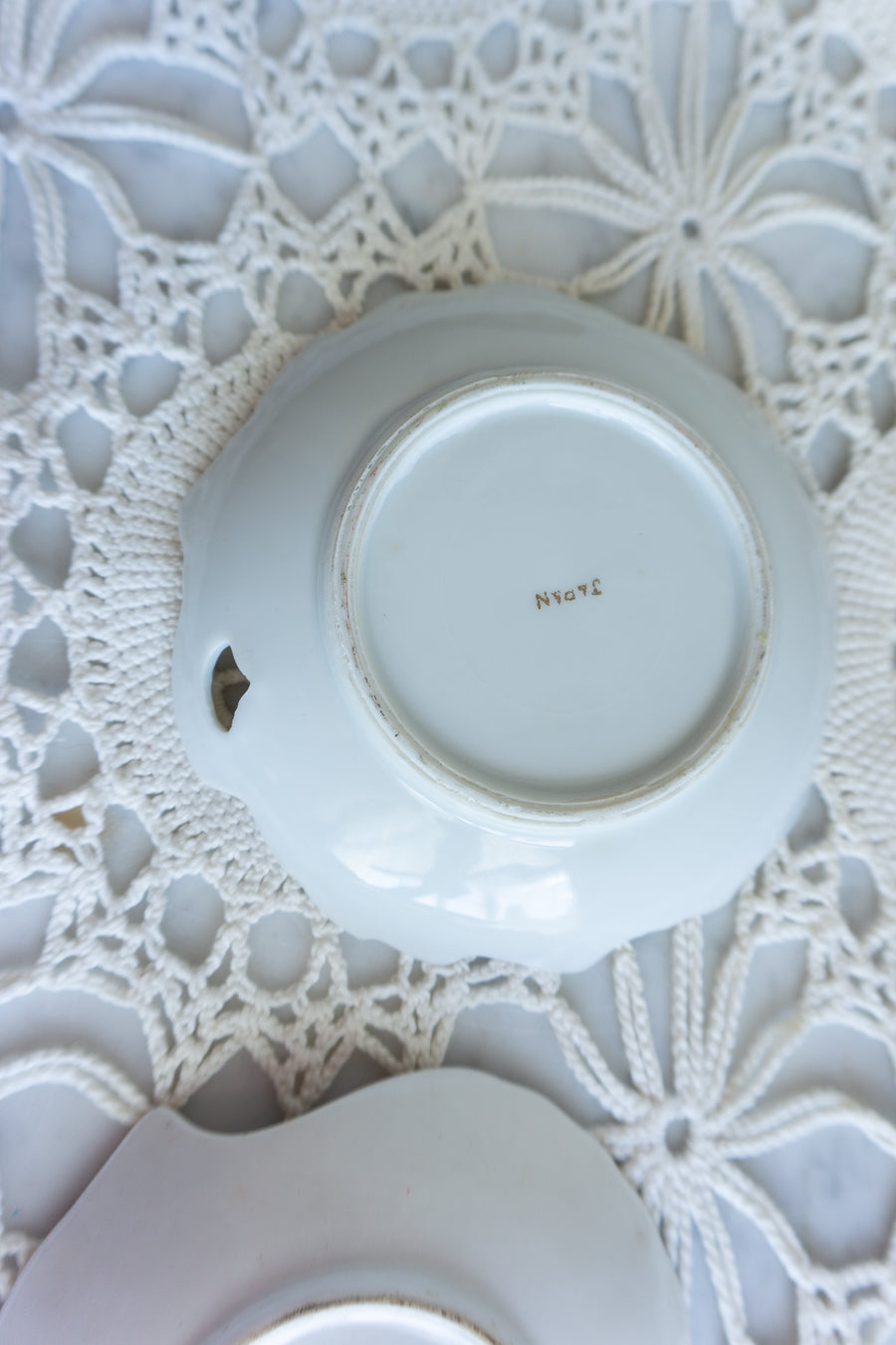 Vintage Floral Trinket Dish Set