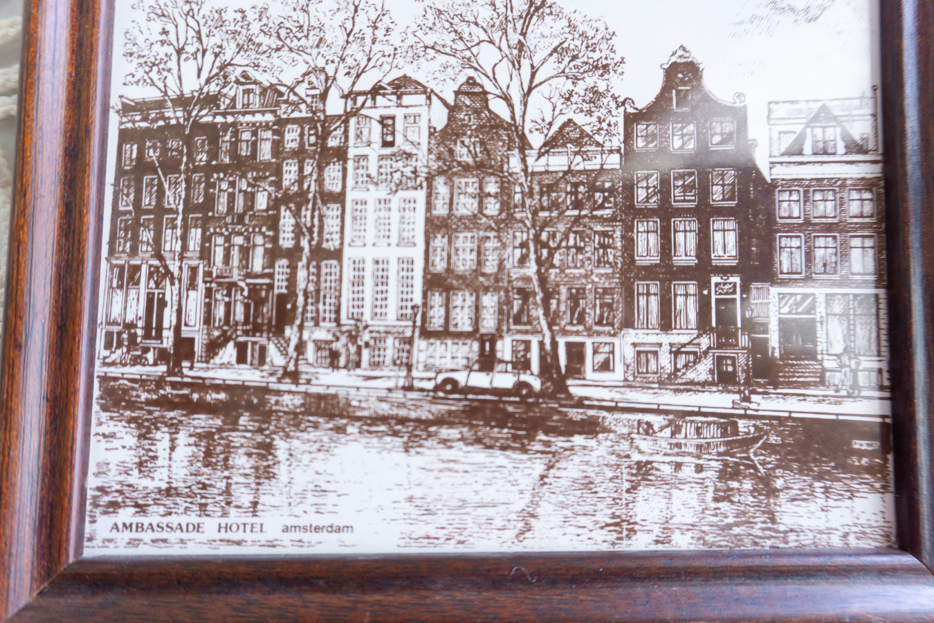Ceramic Amsterdam Framed Tile & Norwegian Floral Tile Art Set