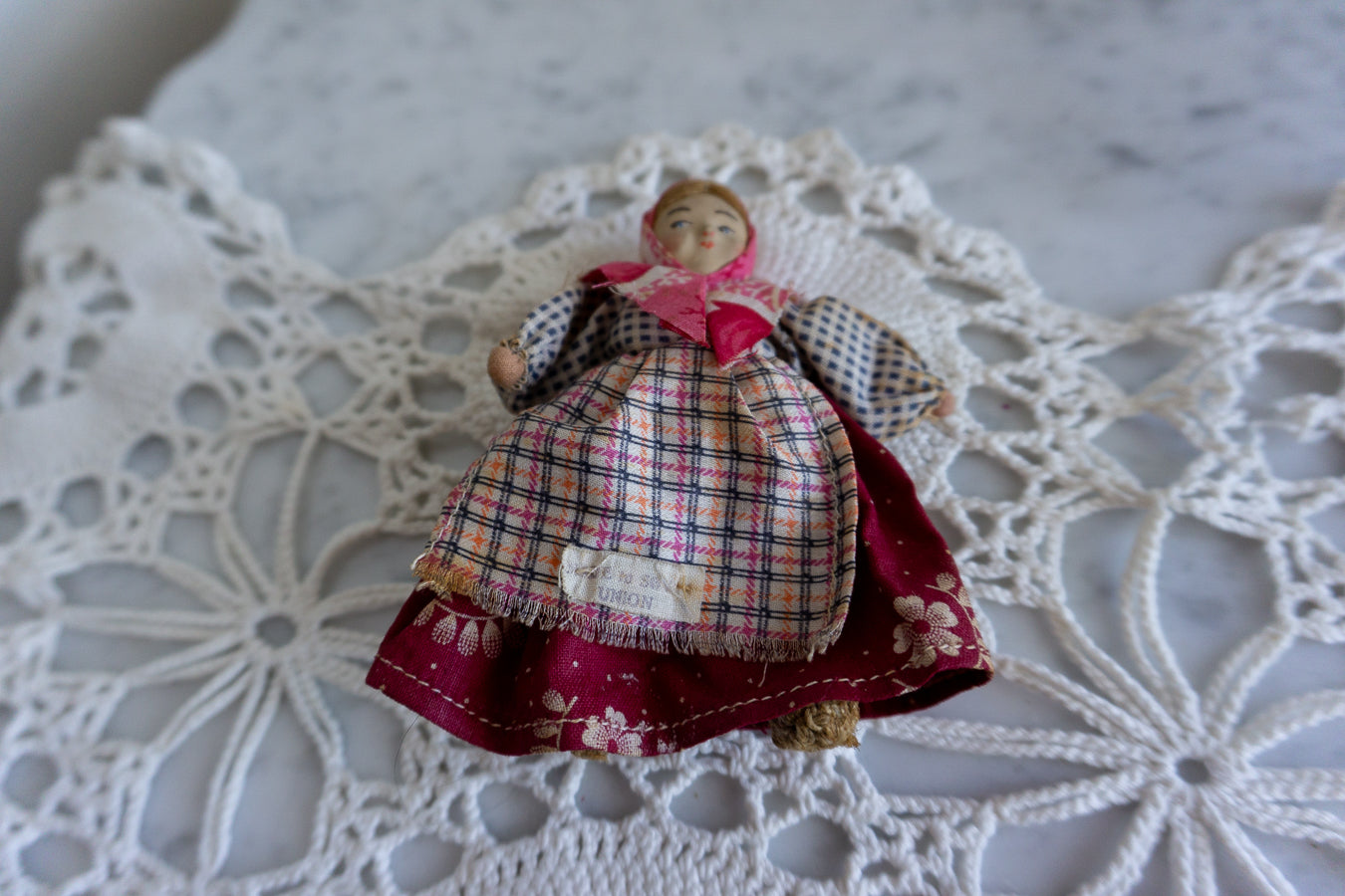Handmade Folk Art Cloth Doll – Made in the Soviet Union