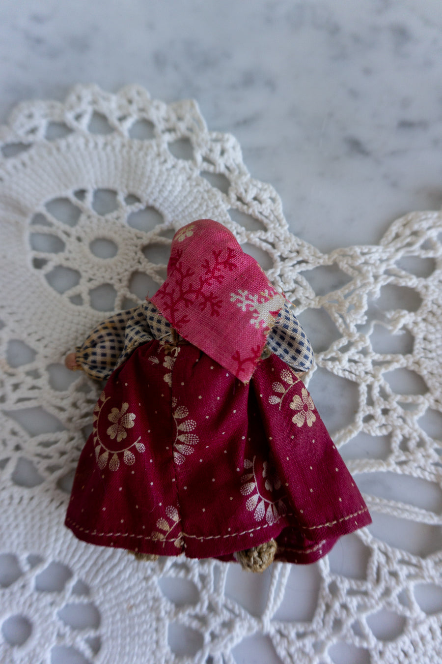 Handmade Folk Art Cloth Doll – Made in the Soviet Union