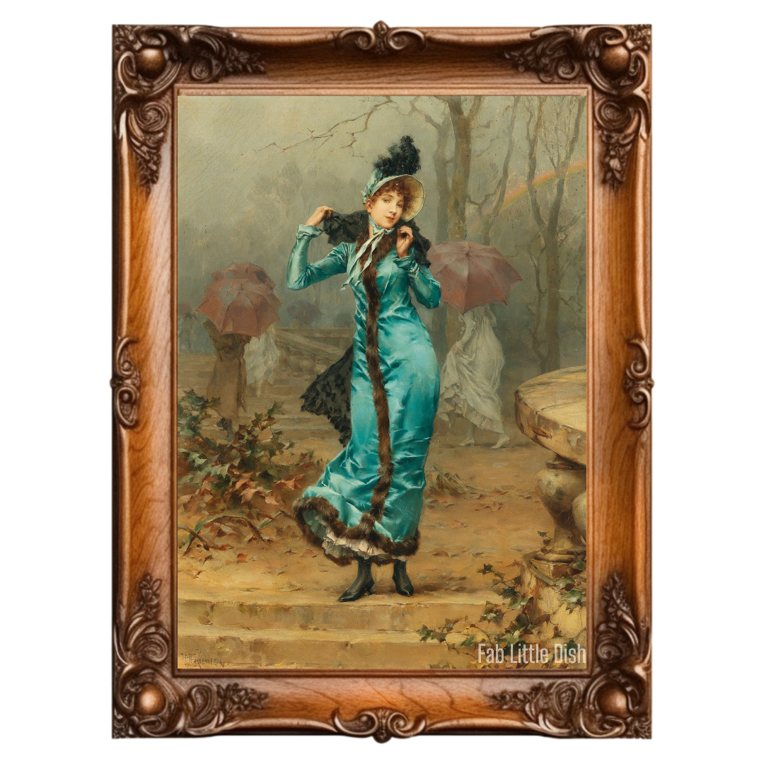 Autumn Victorian Woman: Digital Art Print