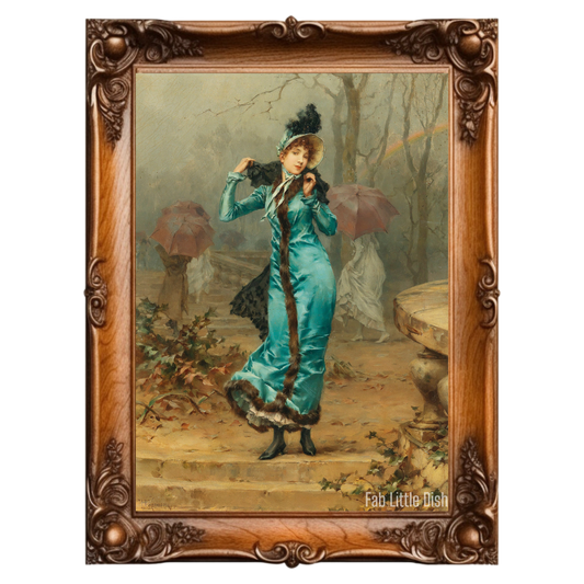 Autumn Victorian Woman: Digital Art Print