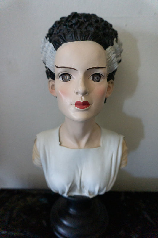 Bride of Frankenstein Halloween Decor Bust
