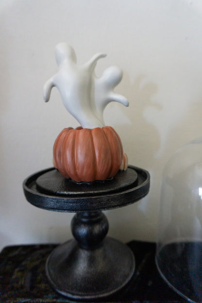 Vintage Style Ghosts & Pumpkin Cloche