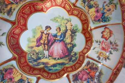 Daher Decorated Ware Plate with Romantic Scenes (1971)