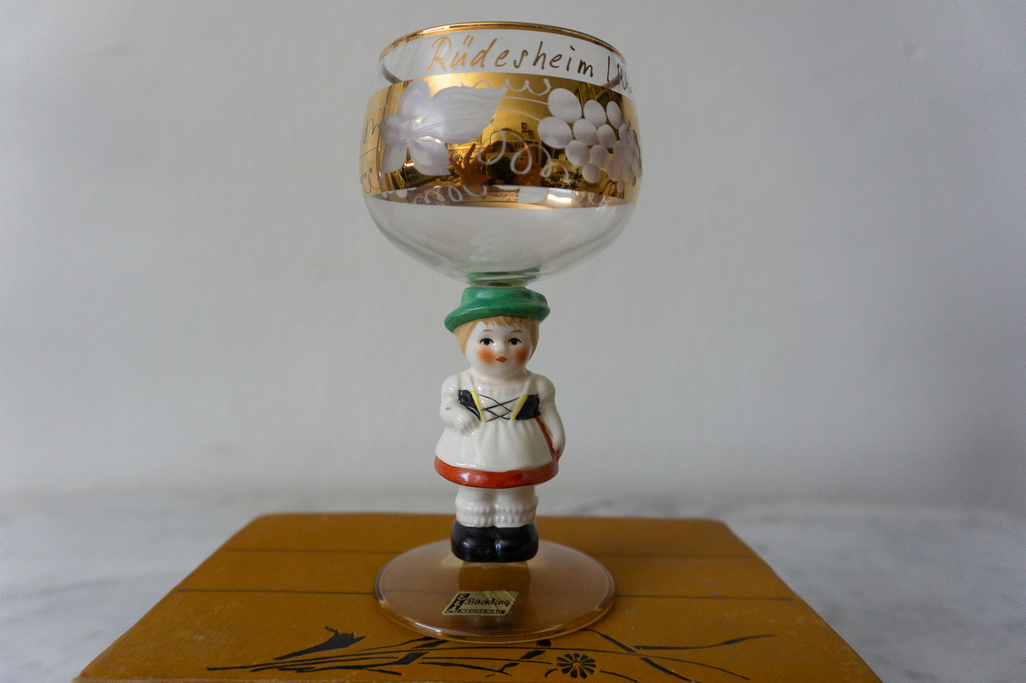 Gloebel Hummel Bavarian Girl Wine Glass