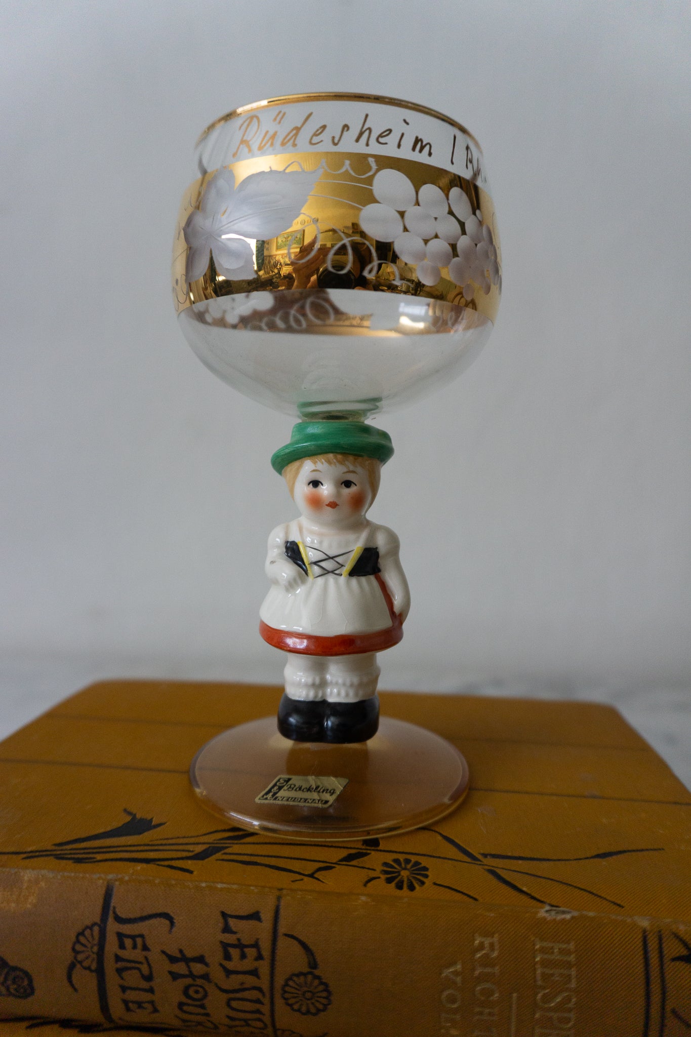 Gloebel Hummel Bavarian Girl Wine Glass