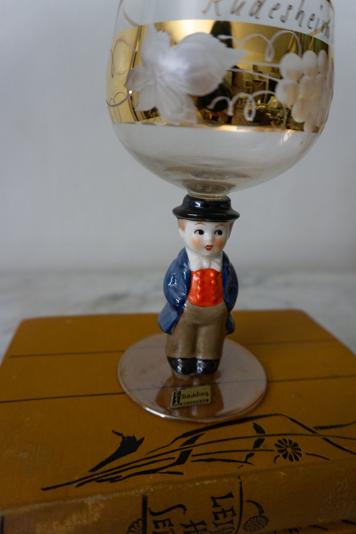 Gloebel Hummel Bavarian Boy Wine Glass