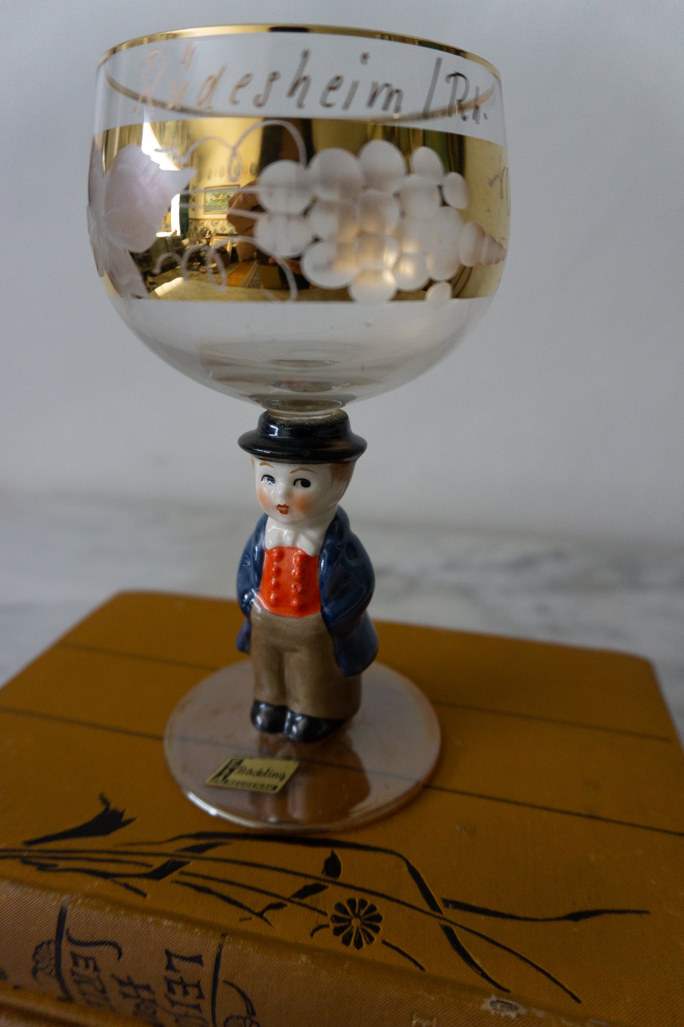 Gloebel Hummel Bavarian Boy Wine Glass