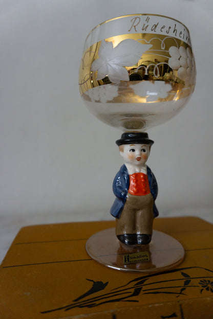 Gloebel Hummel Bavarian Boy Wine Glass