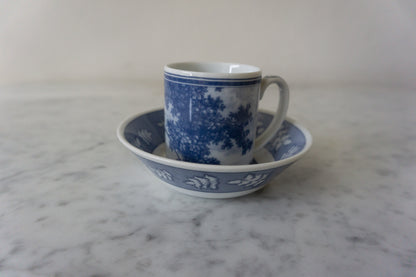 Royal Chateau Espresso Cup Mug & Saucer Porcelain Blue and White Set