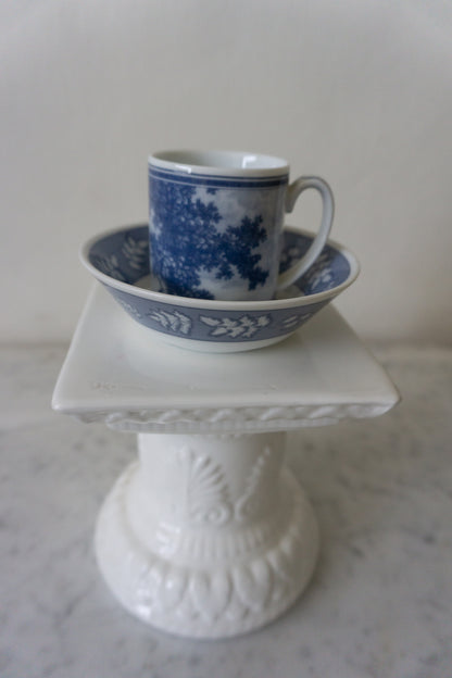 Royal Chateau Espresso Cup Mug & Saucer Porcelain Blue and White Set