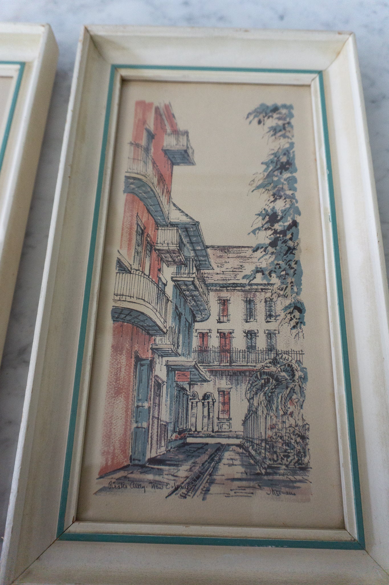 New Orleans Framed Watercolor Framed Prints by J Keenan (Set of 2)