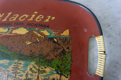 Mid Century Glacier National Park Vtg Souvenir Tray