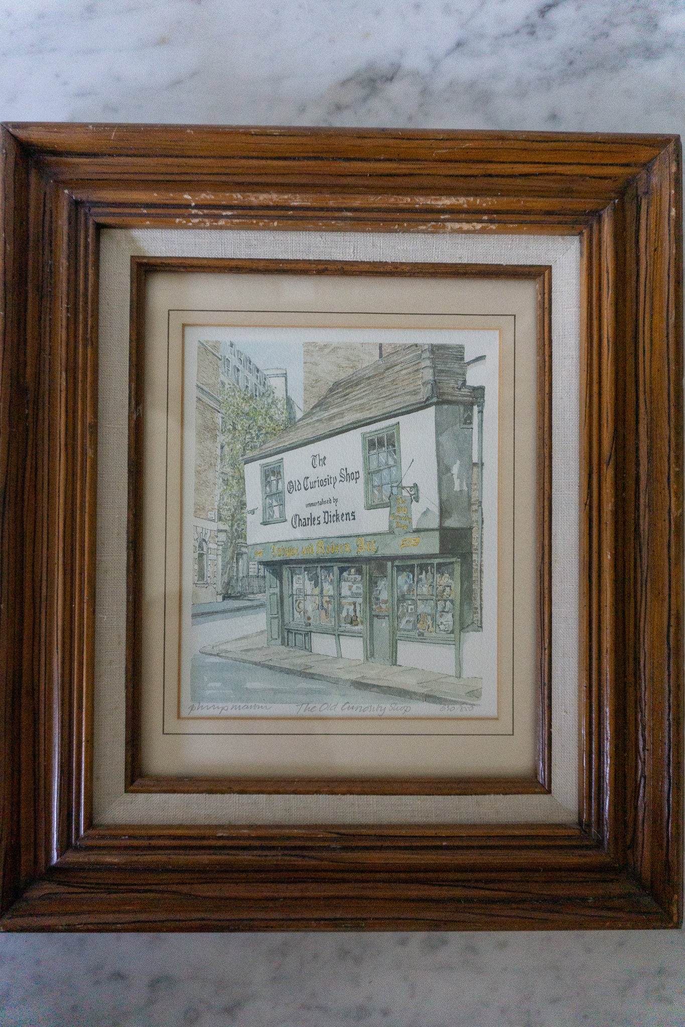 Old Curiosity Shop London Ltd Ed Print Philip Glyn Martin Cambrooke Art Britain, Made in English