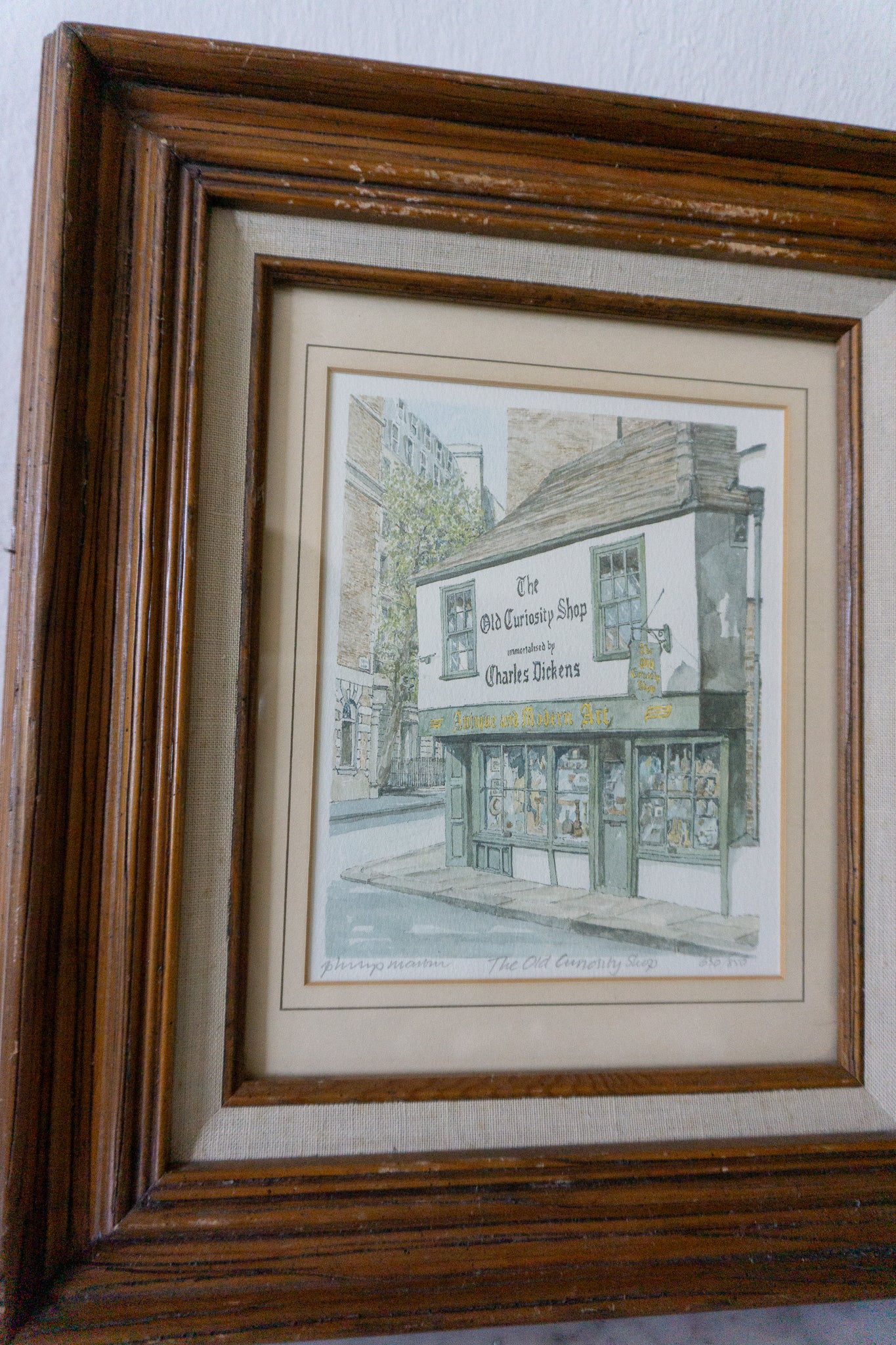 Old Curiosity Shop London Ltd Ed Print Philip Glyn Martin Cambrooke Art Britain, Made in English