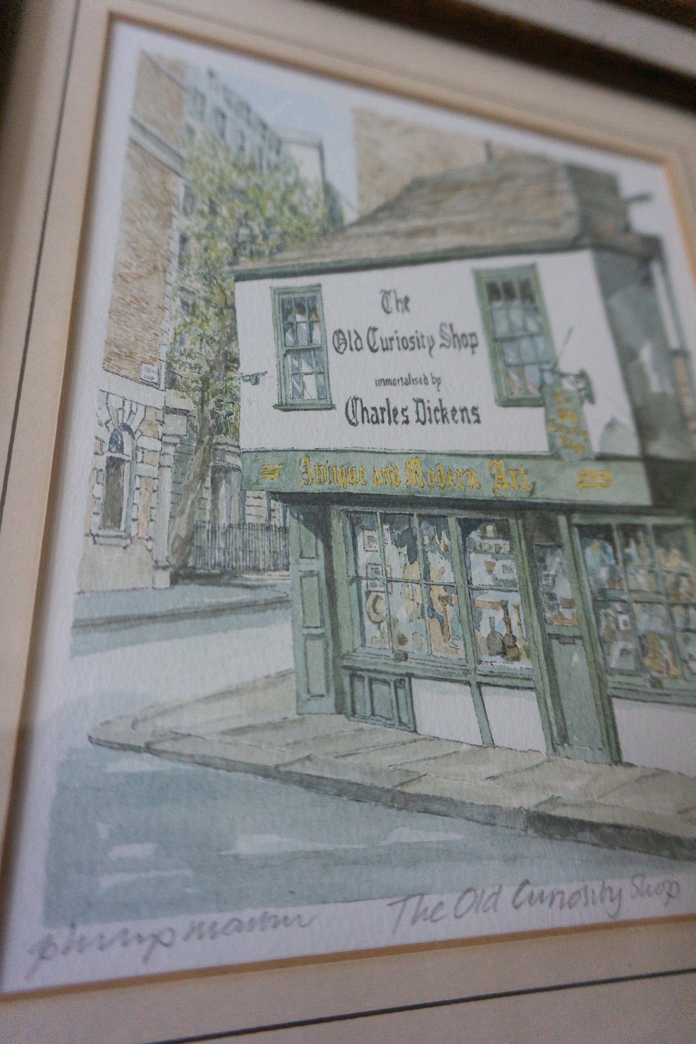 Old Curiosity Shop London Ltd Ed Print Philip Glyn Martin Cambrooke Art Britain, Made in English